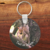 Eekhoorn in boomdierkunst gepersonaliseerd sleutelhanger (Achterkant)