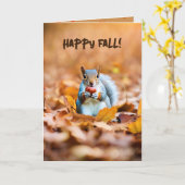 Eekhoorn in de herfst Bossen Kaart (Gele Bloem)