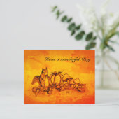 Eekhoorn in de herfst, een prachtige dag briefkaart (Staand voorkant)