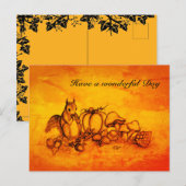 Eekhoorn in de herfst, een prachtige dag briefkaart (Voorkant / Achterkant)