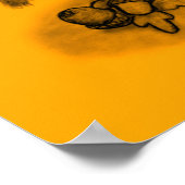 Eekhoorn in de herfst, Happy Halloween. Poster (Hoek)