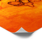 Eekhoorn in de herfst, Happy Halloween. Poster (Hoek)