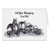 Eekhoorn in de herfst, Happy Thanksgiving! (Voorkant Horizontaal)