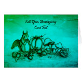 Eekhoorn in de herfst, Happy Thanksgiving! (Voorkant Horizontaal)