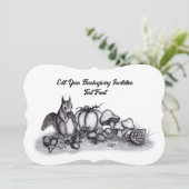 Eekhoorn in de herfst, Happy Thanksgiving! Kaart (Staand voorkant)