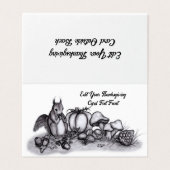 Eekhoorn in de herfst, Happy Thanksgiving! Kaart (Buitenkant ongevouwen)