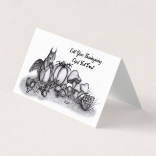 Eekhoorn in de herfst, Happy Thanksgiving! Kaart