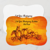 Eekhoorn in de herfst, Happy Thanksgiving! Kaart (Voorkant / Achterkant)