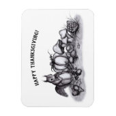 Eekhoorn in de herfst, Happy Thanksgiving! Magneet (Verticaal)