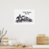 Eekhoorn in de herfst, Happy Thanksgiving! Poster (Keuken)