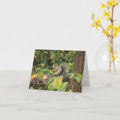 Eekhoorn in de Herfst Notecard Kaart (Gele Bloem)