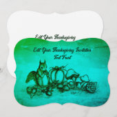 Eekhoorn in de herfst, Prettig Thanksgiving! Kaart (Voorkant / Achterkant)