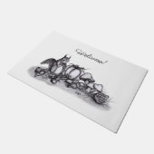 Eekhoorn in de herfst, Welkom Deurmat (Schuin)