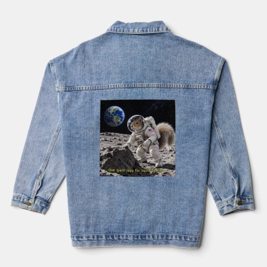 Eekhoorn in de ruimte denim jacket (Achterkant)
