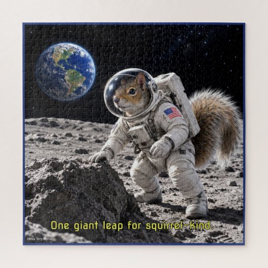 Eekhoorn in de ruimte legpuzzel (Verticaal)