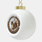 eekhoorn in de sneeuw keramische bal ornament (Rechts)