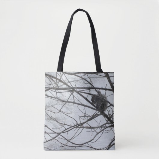 Eekhoorn in de sneeuw tote bag (Voorkant)