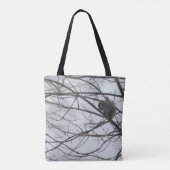 Eekhoorn in de sneeuw tote bag (Achterkant)