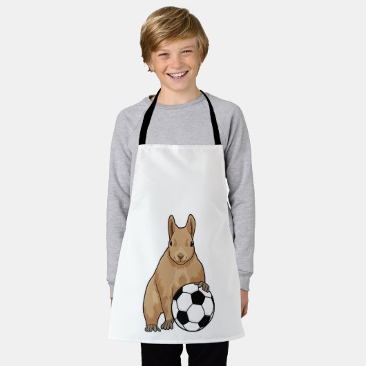 Eekhoorn in de sport schort (Gedragen)