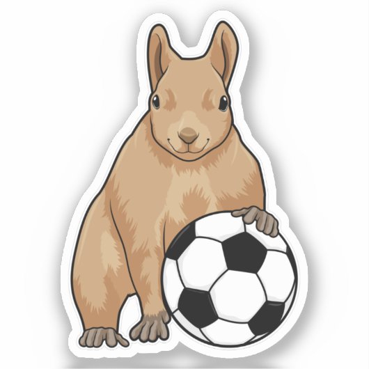 Eekhoorn in de sport sticker (Voorkant)