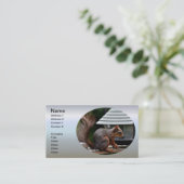 Eekhoorn in de Vogelfeeder Visitekaartje (Staand voorkant)