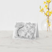 Eekhoorn in dennenboom kaart (Gele Bloem)