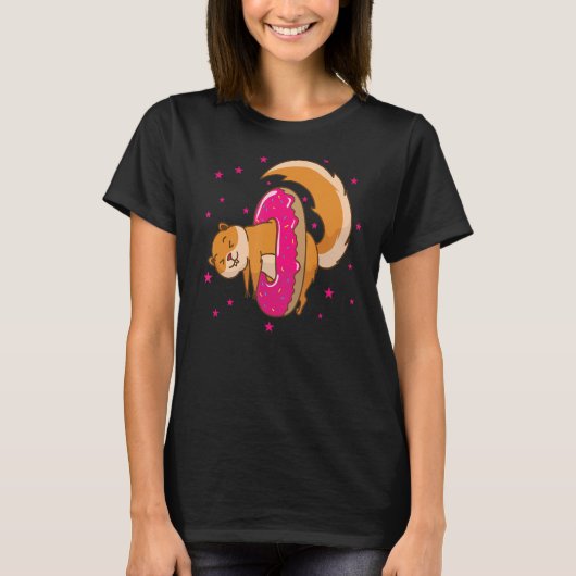 Eekhoorn in Donut Tree Rodent Nut T-shirt (Voorkant)