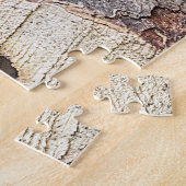 Eekhoorn in een houtstapel legpuzzel (Zijkant)