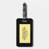 Eekhoorn in een pleister van zonlicht bagagelabel (Achterkant verticaal)