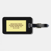 Eekhoorn in een pleister van zonlicht bagagelabel (Achterkant horizontaal)