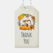 Eekhoorn in Floral Wreath Herfst Rustic Hartelijk  Cadeaulabel (Voorkant)