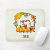 Eekhoorn in Floral Wreath Herfst Rustic Muismat (Met muis)