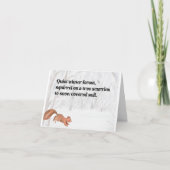 Eekhoorn in Forest 2 - vervaagde versie Bedankkaart (Voorkant)