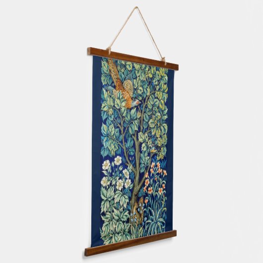 Eekhoorn in het bos, William Morris Hangend Wandkleed (Gebogen)