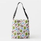 Eekhoorn in het eikenbos crossbody tas (Achterkant)