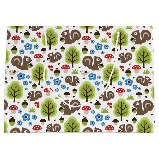 Eekhoorn in het eikenbos groot cadeauzakje (Voorkant)