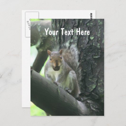 Eekhoorn in het Klantgerichte Briefkaart van de (Voorkant / Achterkant)