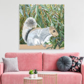 Eekhoorn in het landschilderwerk canvas afdruk (Insitu (Woonkamer))