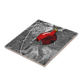 Eekhoorn in kerstboom tegeltje (Zijkant)