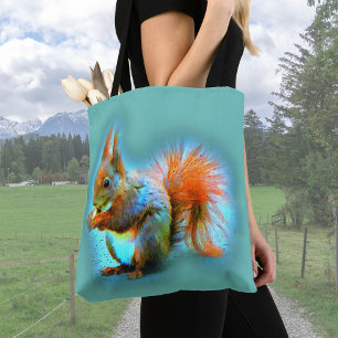 Eekhoorn in moderne stijl - koel tote bag