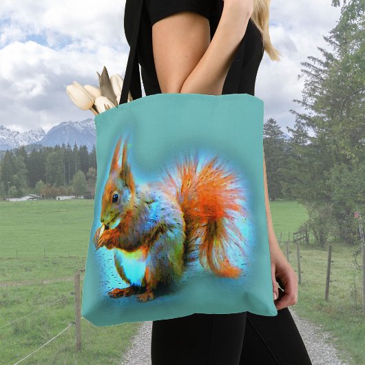 Eekhoorn in moderne stijl - koel tote bag