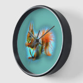 Eekhoorn in moderne stijl op turkoois (Hoek)