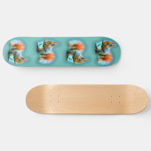 Eekhoorn in moderne stijl persoonlijk skateboard (Horizontaal)