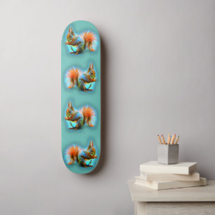 Eekhoorn in moderne stijl persoonlijk skateboard
