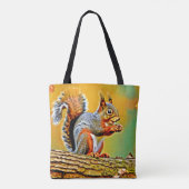  eekhoorn in Natuur Tote Bag (Achterkant)