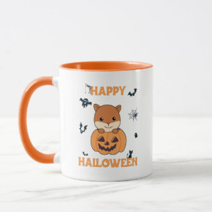 Eekhoorn in pompoen zoete dieren Happy Halloween Mok