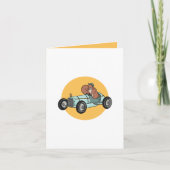 Eekhoorn in Race Auto Blank Bedankkaart (Voorkant)