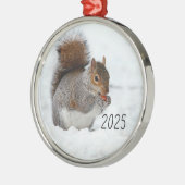 Eekhoorn in sneeuw met Berry Ornament (Links)