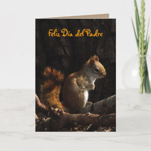 Eekhoorn in Sunlight Día del Padre Kaart