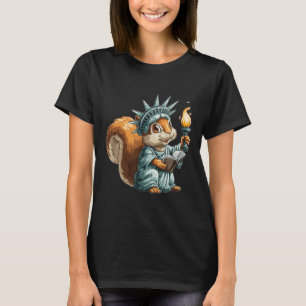Eekhoorn in Vrijheidsbeeld kostuum voor jongens en T-shirt